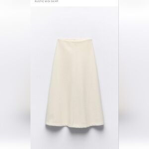 Zara Cream A-Line Skirt - Like New - Fits Xs Or S